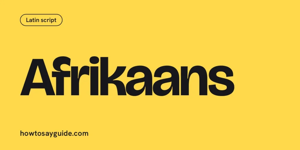 Afrikaans