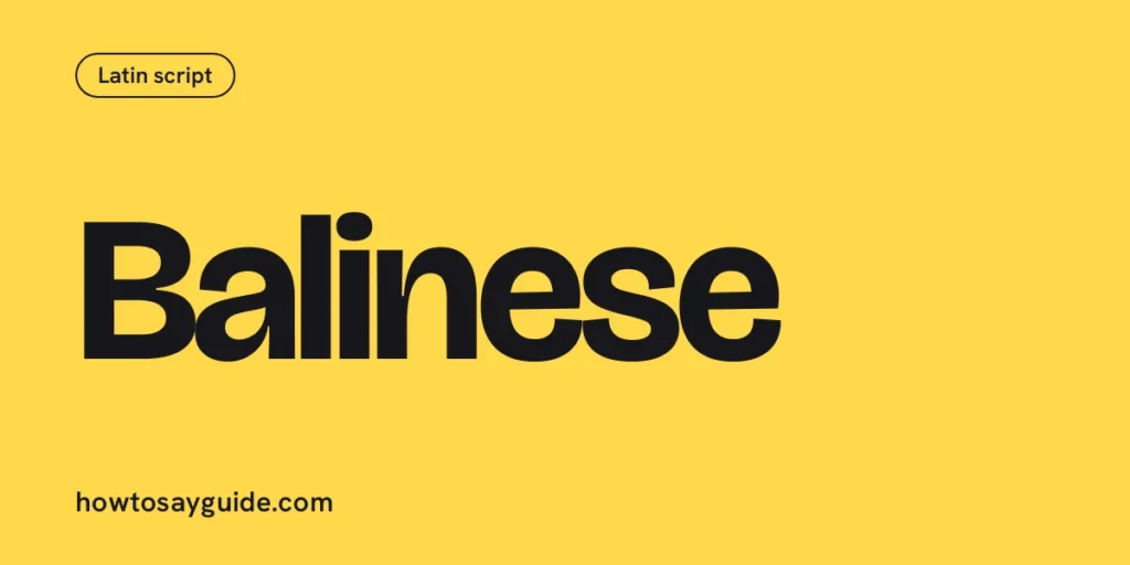 Balinese