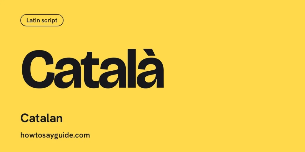 Català, Catalan