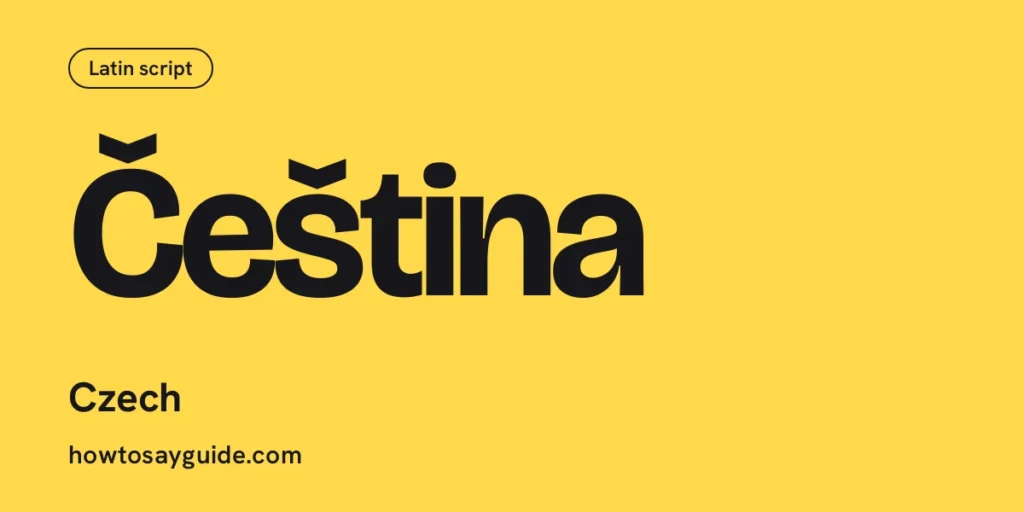 Čeština, Czech