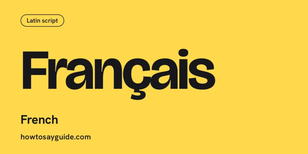 Français, French