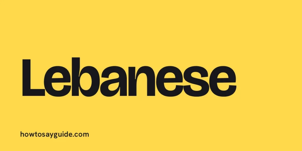 Lebanese