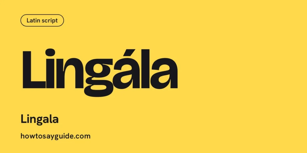 Lingála, Lingala