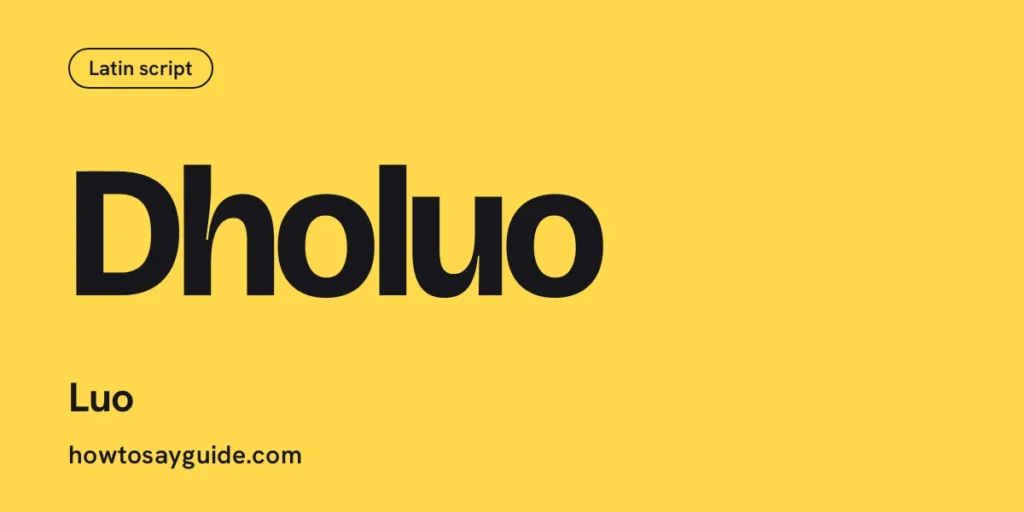 Dholuo, Luo