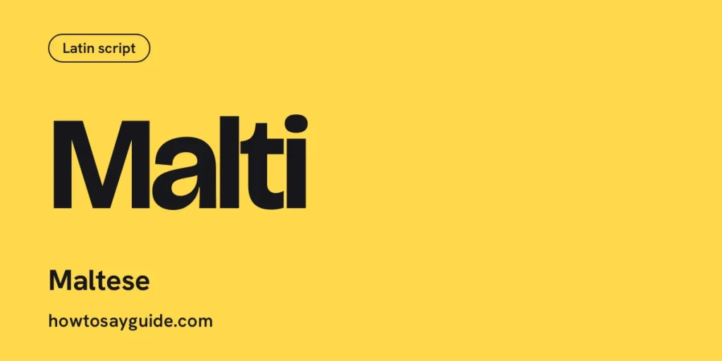 Malti, Maltese