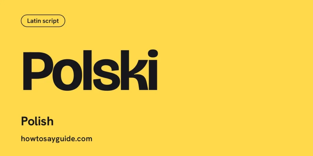 Polski, Polish