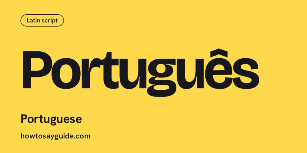 Português, Portuguese