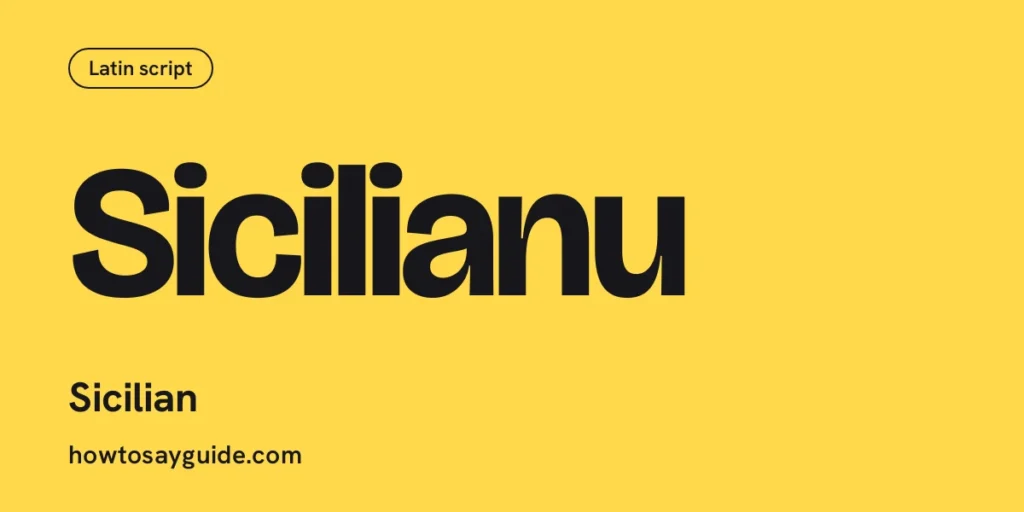 Sicilianu, Sicilian
