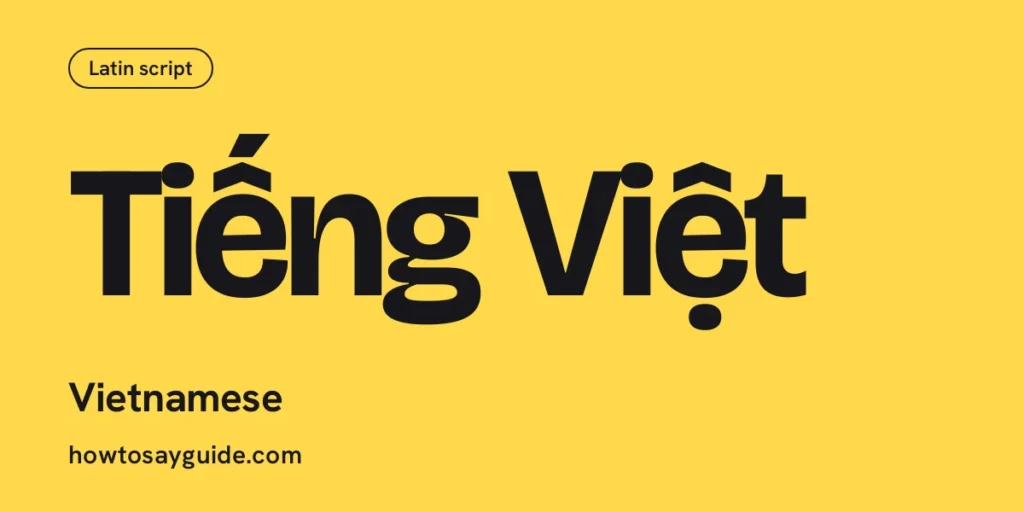 Tiếng Việt, Vietnamese